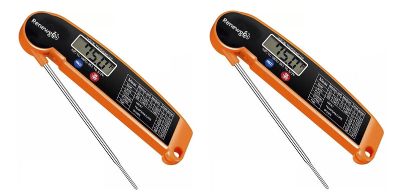 Renewgoo's instant read thermometer needs just 2-3 seconds to measure accurate temperature and has a wide range of -58℉-572℉ (-50°C- 300°C), switchable from Celsius to Fahrenheit and vice versa