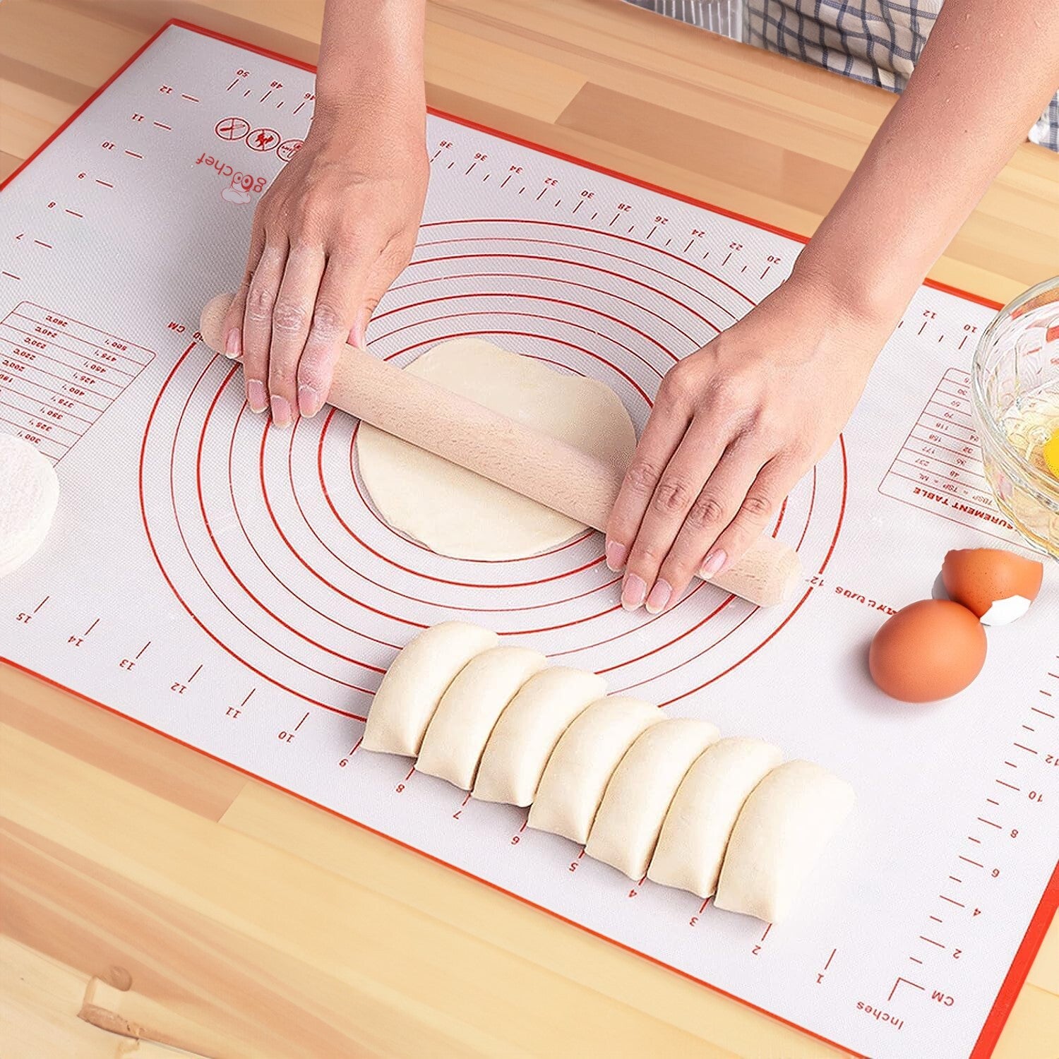 GooChef Silicone Pastry Baking Mat 16 x 24 - Non-Stick, Heat-Resistant, Dishwasher-Safe, Dough Rolling Oven Liner Mat by Renewgoo