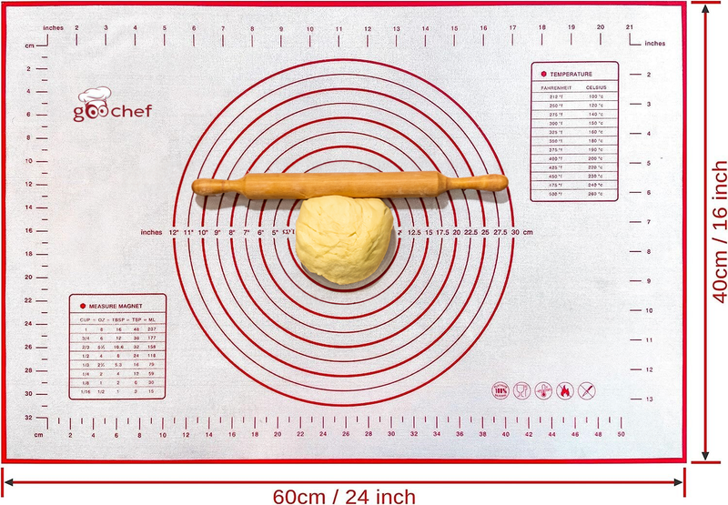 Pastry Baking Mat Non Stick Slip Silicone Extra Large Heat Resistant Dishwasher-Safe, Dough Rolling Bread Kneading Oven Liner Silicon by Renewgoo