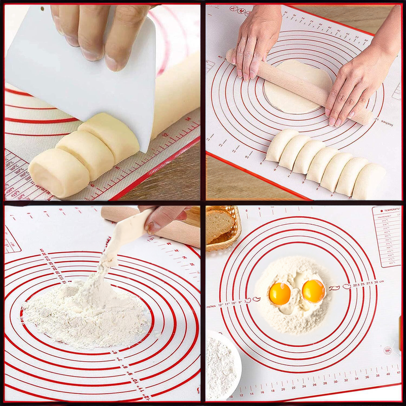Pastry Baking Mat Non Stick Slip Silicone Extra Large Heat Resistant Dishwasher-Safe, Dough Rolling Bread Kneading Oven Liner Silicon by Renewgoo