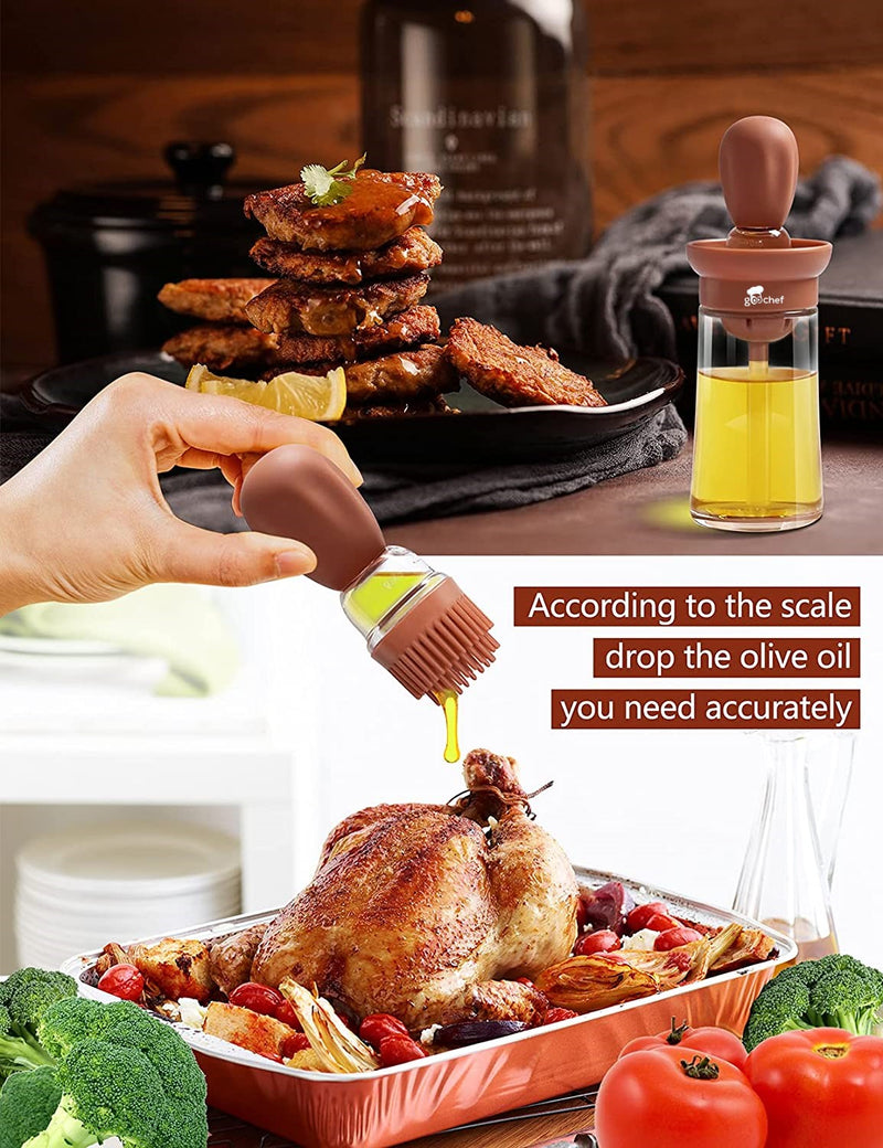 Easy Operation: Gently squeeze the brush head to pull in the oil or sauce of your choosing. Then slowly release your your oil into the pan or directly on your food. Great gadget for the at home chef!