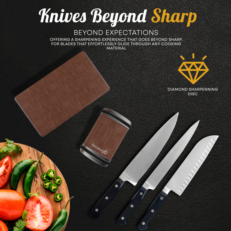 Rolling Knife Sharpener Professional Diamond Sharpening Kit For Knives, Blades, Kitchen Knife by Renewgoo