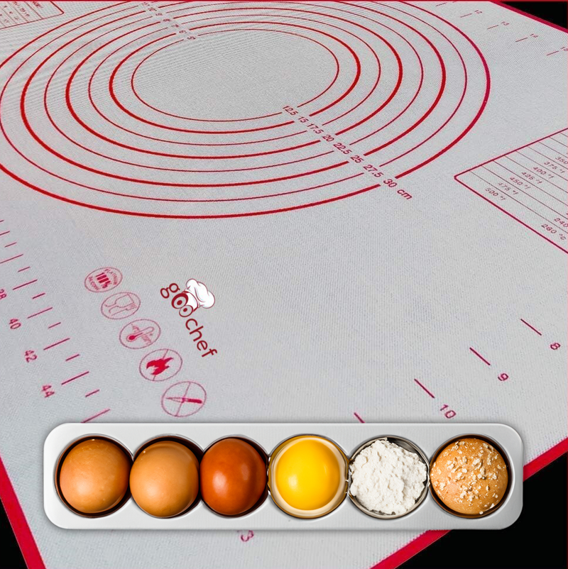 GooChef Silicone Pastry Baking Mat 16 x 24 - Non-Stick, Heat-Resistant, Dishwasher-Safe, Dough Rolling Oven Liner Mat by Renewgoo