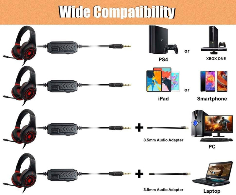 Compatible with PS4, PS5, Xbox, Tablets, Phones, iPads, Laptops, Macs, Xbox One, Xbox One S, Nintendo Switch, Sony PlayStation and PC with the supplied adapter