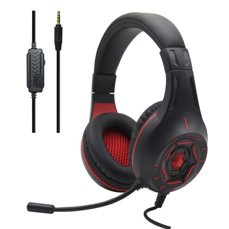 Renewgoo DEATHSTAR Pro Gaming Headset w/ Mic for PS4, PS5, Xbox, Tablets, Phones, iPads, Laptops, Macs, Xbox One, Xbox One S, Nintendo Switch, Sony PlayStation, Red