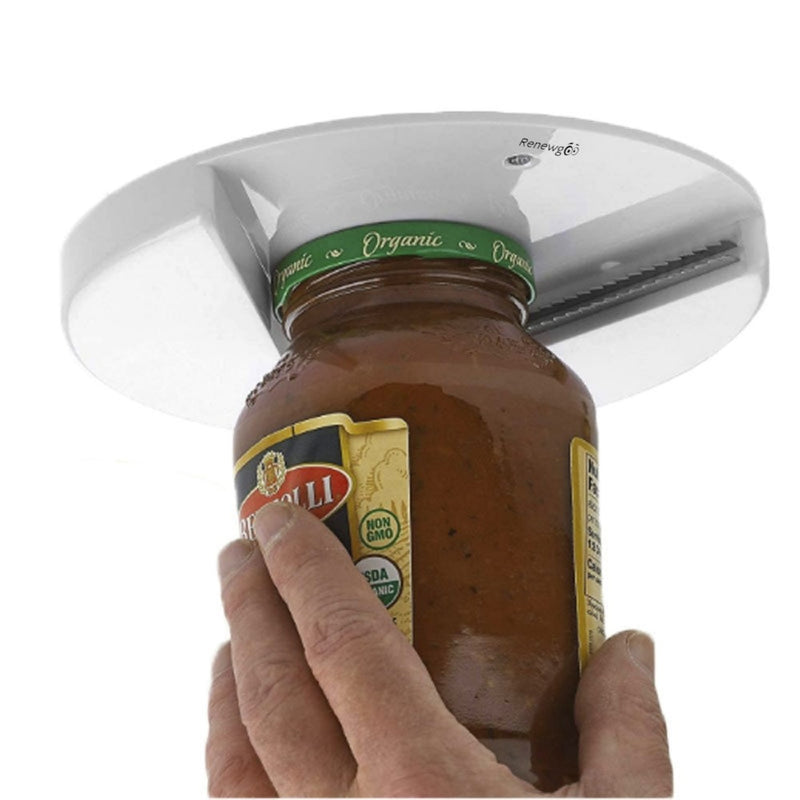 EZ Off Jar Opener - Under Cabinet Jar Lid & Bottle Opener - Opens Any Size  Jar 