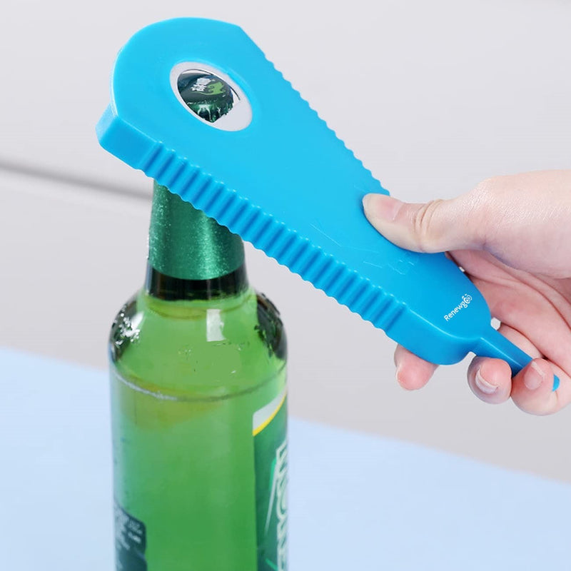 Ergonomic Design: Non-slip grip and inner rubber grip help open even the most stubborn jars and bottle lids. The design protects your hands and reduces strain on your wrists