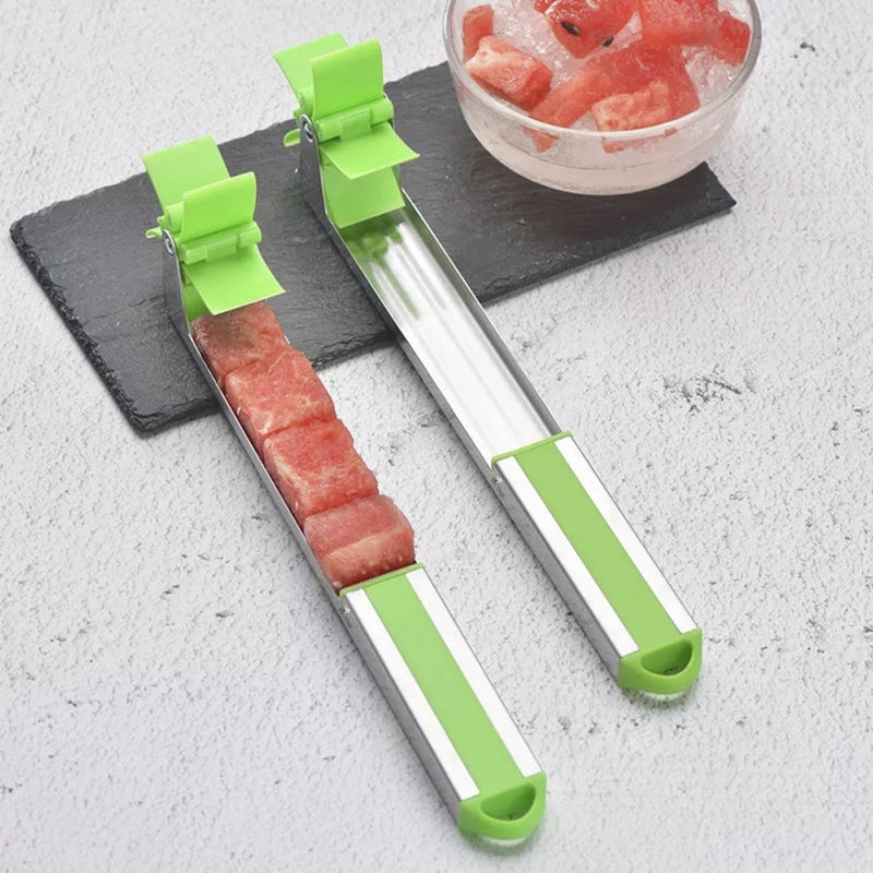 Renewgoo GooChef Watermelon Cuber Slicer Stainless Steel One-Push Melon Cutter