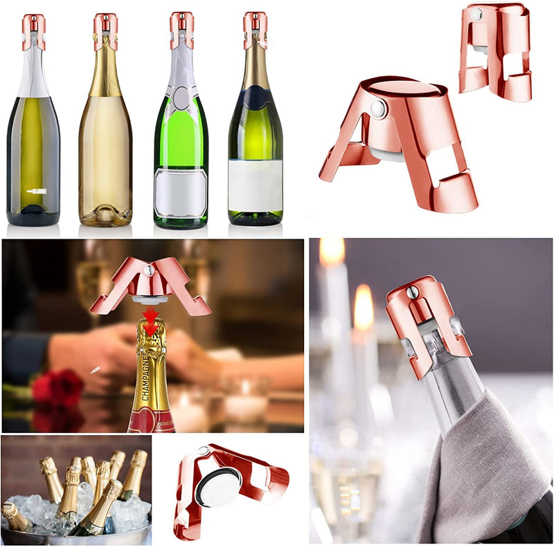 Great Gift: BarBinge champagne clamps are ideal gift for Birthday Parties, Thanksgiving, Christmas, Holiday Parties, Housewarming, Graduation Ceremonies, Weddings, Valentine's Day and more celebrations