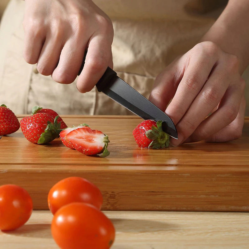 The coating enhances the knives non-stick performance and resists rust so you can easily wash off food