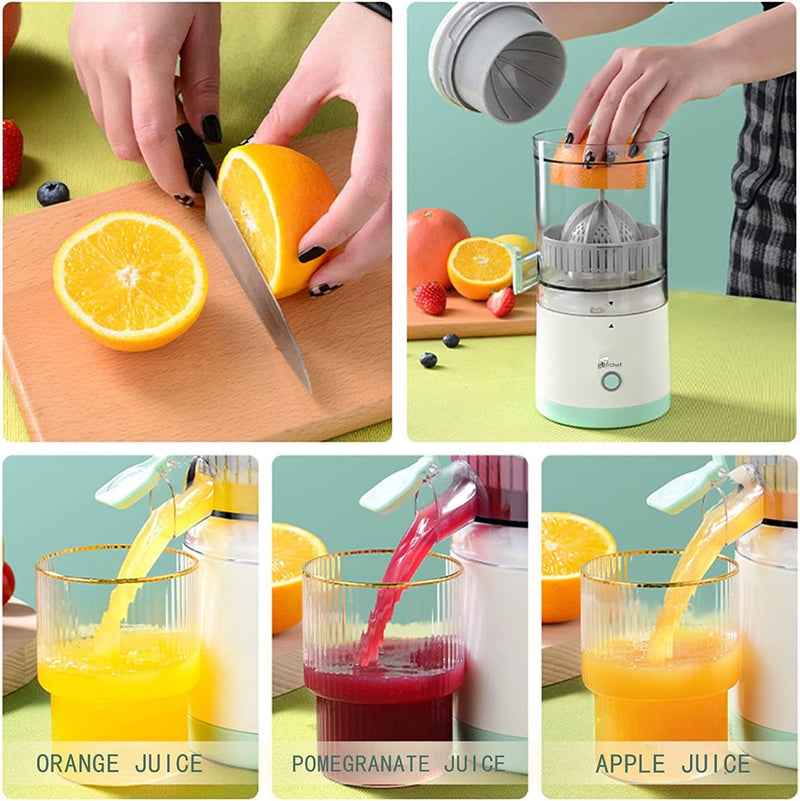  Electric Citrus Juicer, Rechargeable Juicer Machine with USB  Cable and Cleaning Brush, Orange Lime Lemon Grapefruit Juicer Squeezer,  Easy to Clean Portable Juicer: Home & Kitchen