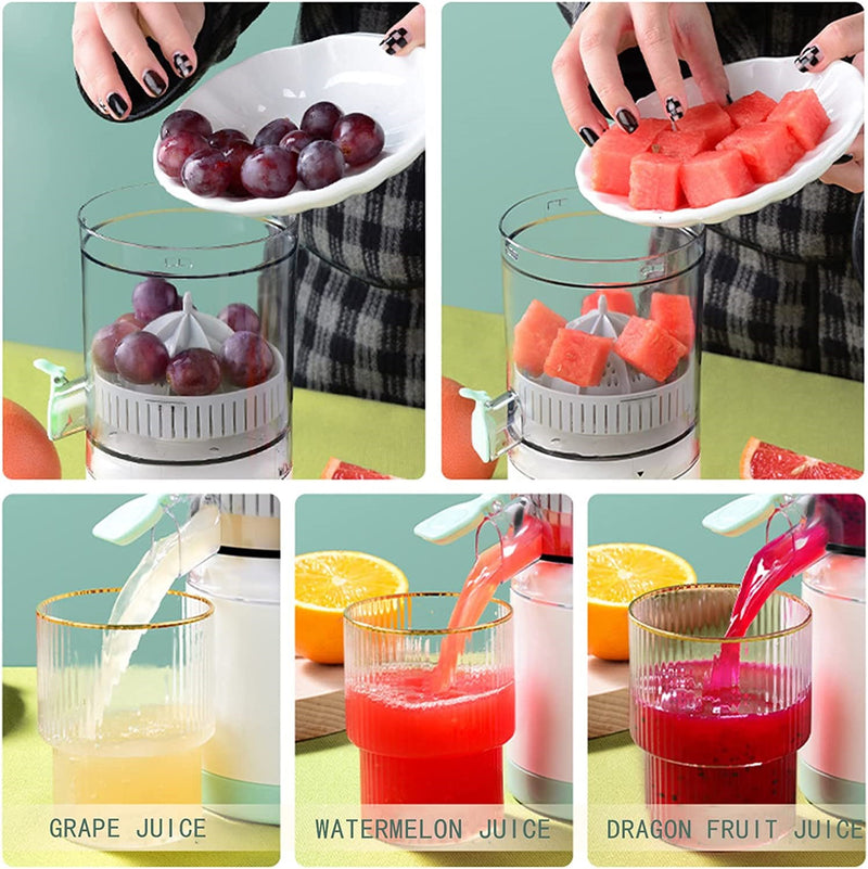 Electric Citrus Juicer - USB Rechargeable Juicer with Cleaning Brush,  Orange Lime Lemon Grapefruit Juicer Squeezer, Easy to Clean Portable Juicer  Machine in 2023