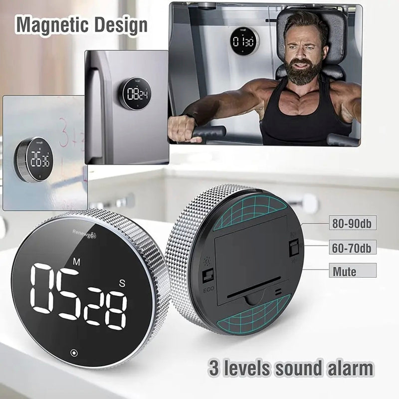 Magnetic Kitchen Timer Clock, Bright Digital Display, Choose your