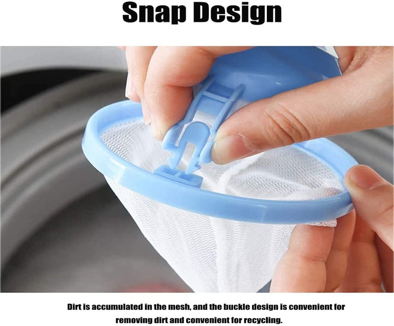 Reusable laundry filter bag, made of high-quality mesh material, allows water to flow through while trapping unwanted particles
